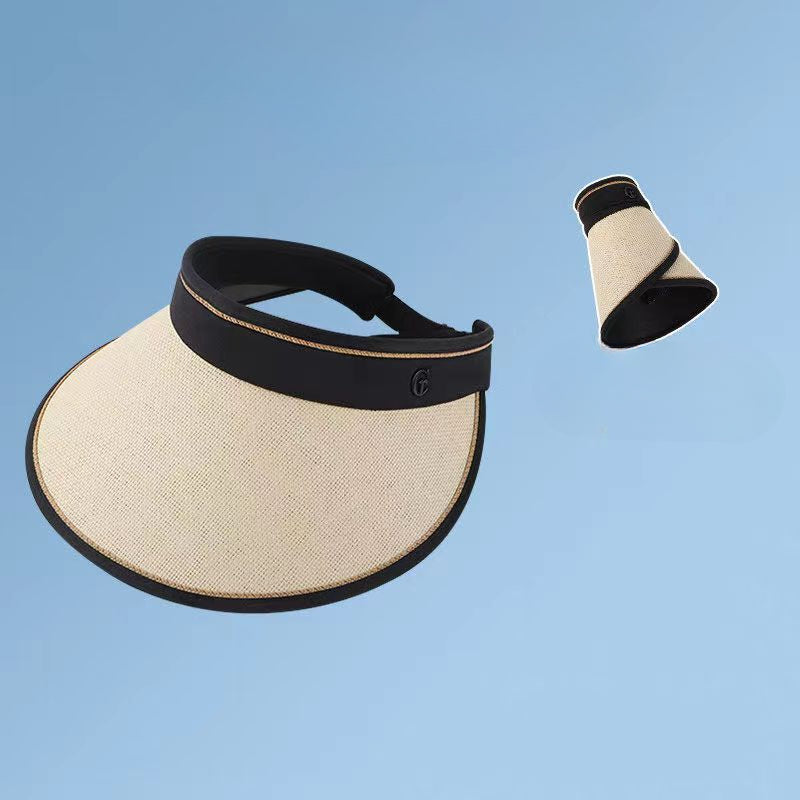 Wholesale of Empty Top Sunshade Straw Woven Sunscreen Hats